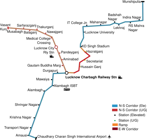 Central Government Approves Lucknow Metro Phase 1B (Line-2) DPR