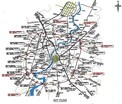 Sardar Patel Ring Road in Ahmedabad - Key Plan
